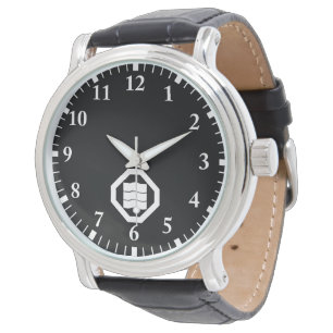 Montre Caractères kanji en forme d'onde pour trois dans O