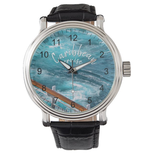 Montre Caraïbes Croisière Turquoise Eau Voyage Photo (devant)