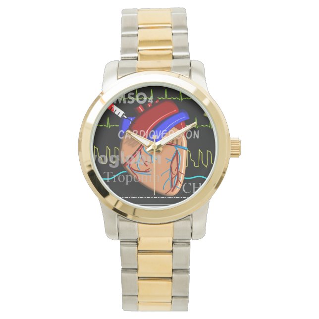 Montre Cardiologie Veille Coeur Design (devant)