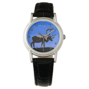 Montre Caribou en hiver - Art original de la faune