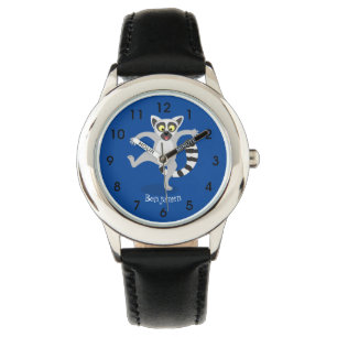 Montre Caricature de danse lémurienne en anneau mignon