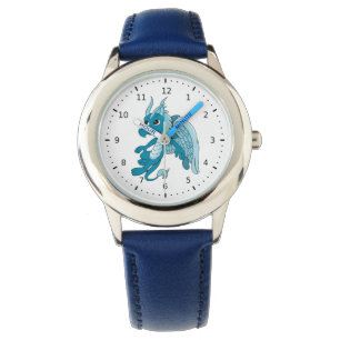 Montre Caricature de dragon bleu