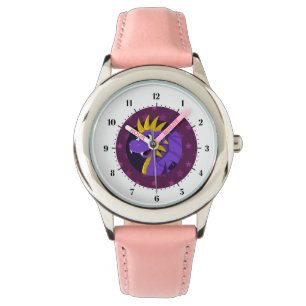 Montre Caricature de dragon violet