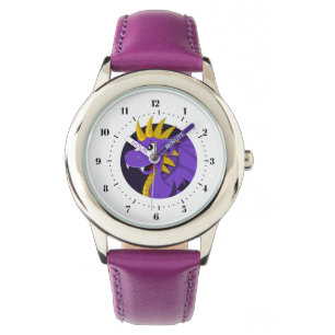 Montre Caricature de dragon violet
