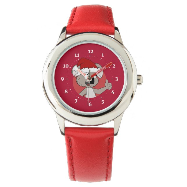 Montre Caricature de koala de Noël (devant)