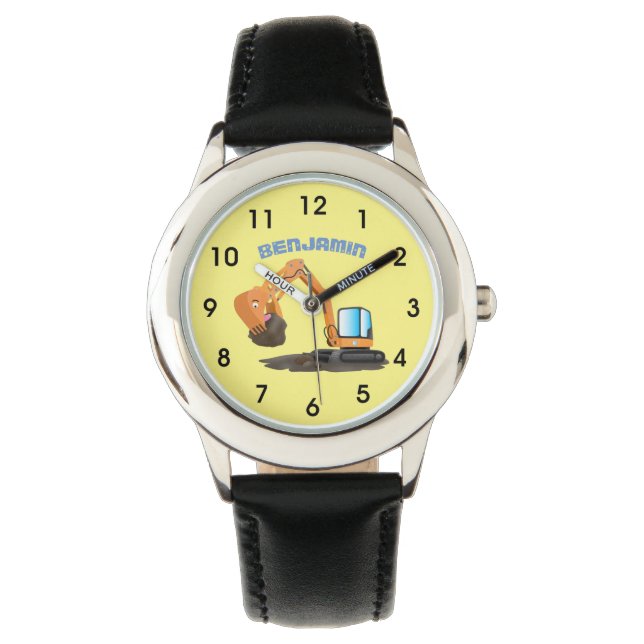 Montre Caricature de la pelle orange (devant)