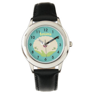 Montre Caricature de légume de chou-fleur joyeux