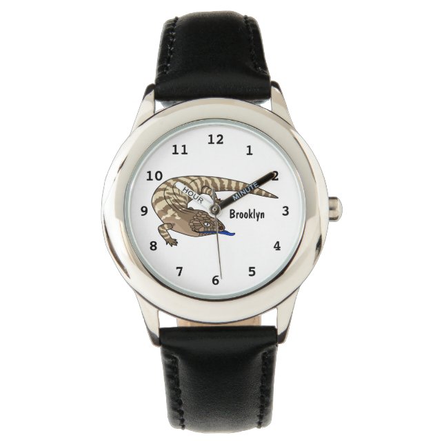 Montre Caricature de lézard rouge (devant)