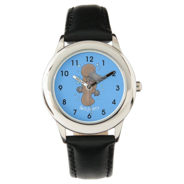 Montre Caricature de platypus bébé très heureuse (devant)