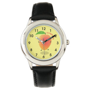 Montre Caricature jaune mangue mignonne