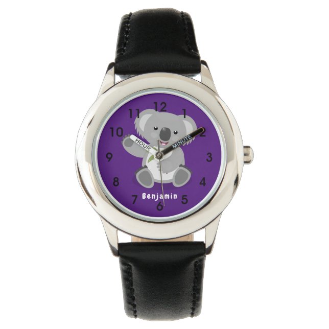 Montre Caricature joyeux koala agitant (devant)