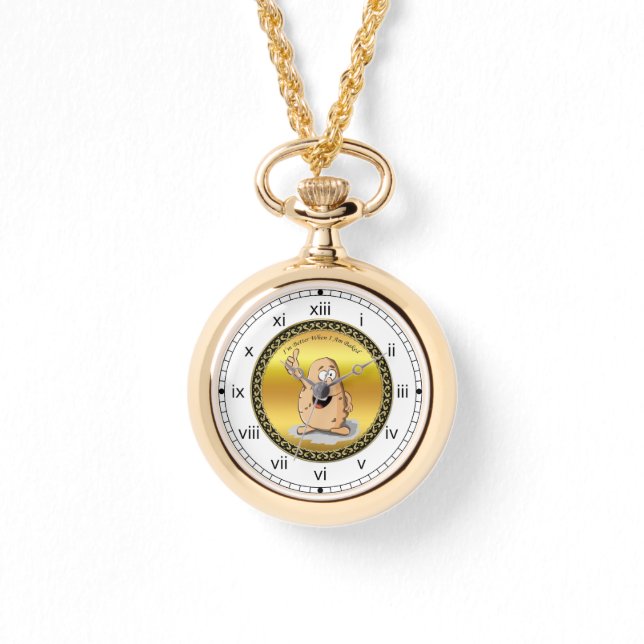 Montre caricature personnage pomme de terre aux grands ye (Recto)