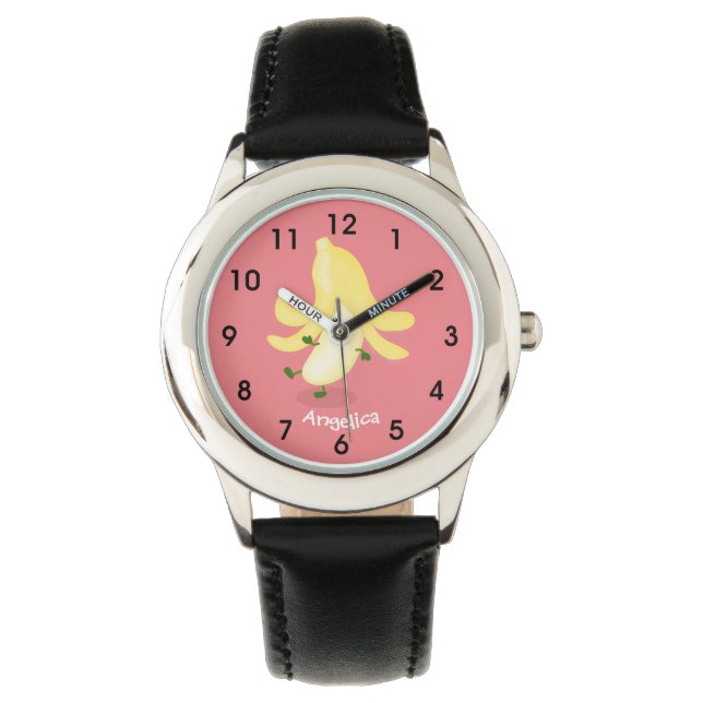 Montre Caricature sur la banane de Cute kawaii (devant)