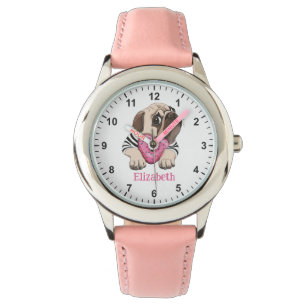 Montre Carlin bébé mignon avec coeur rose Donut Girl's Fi