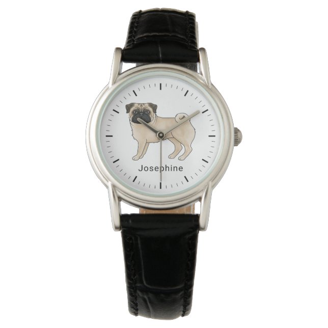 Montre Carlin Fawn Chien Mops race Chien Conception avec  (devant)