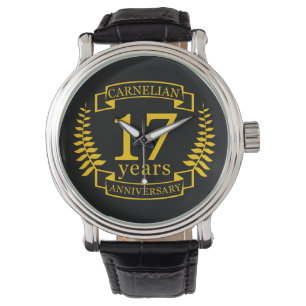 Montre Carnelian Gemstone mariage anniversaire 17 ans