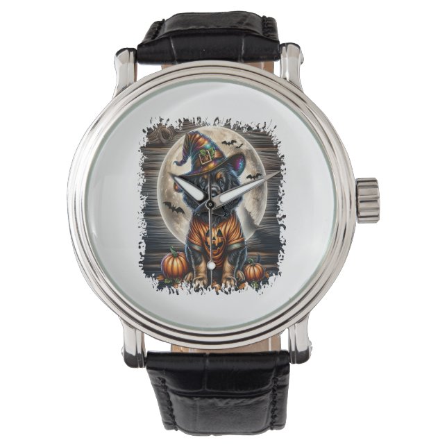 Montre Carré de l'Halloween de Setter Dog (devant)
