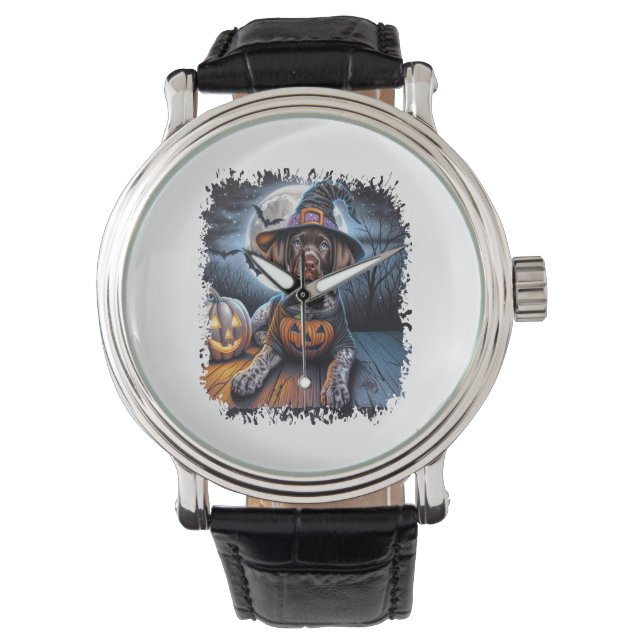 Montre Carré d'Halloween Pointer Dog (devant)