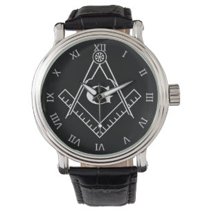 Montre Carré et boussole avec entrée G (blanc)