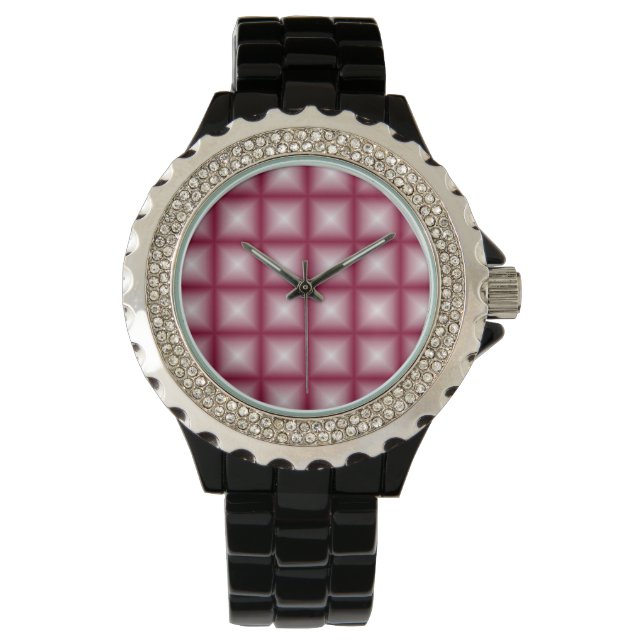 Montre Carreaux de gemme étincelants Choisissez votre cou (devant)