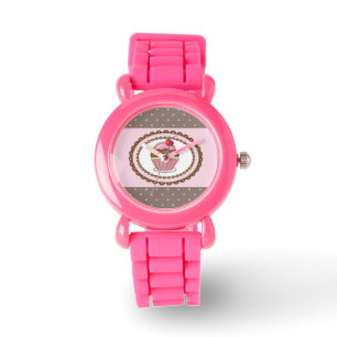 Montre Carte d'anniversaire avec cupcake