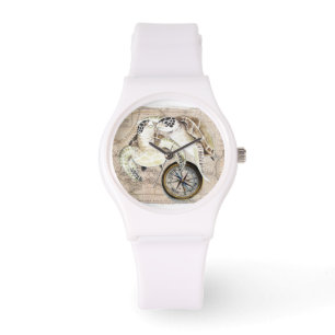 Montre Carte de boussole de tortues de mer