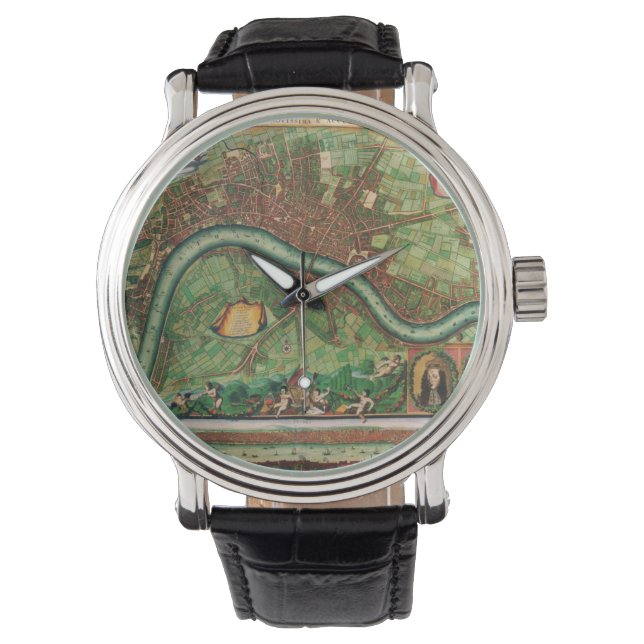 Montre Carte de la rue antique de Londres par Johannes de (devant)