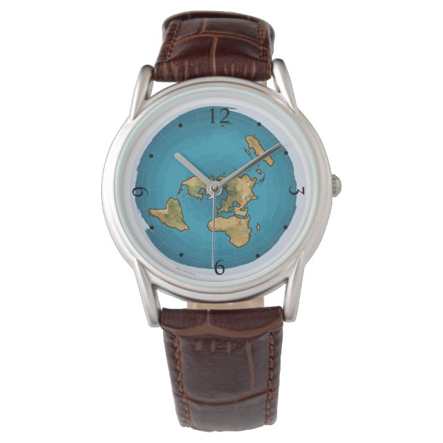 Montre Carte de la Terre plate (devant)