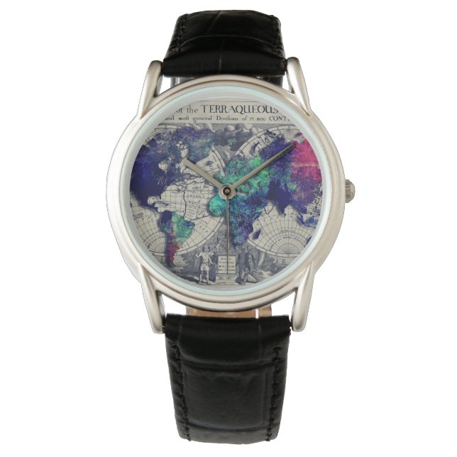 Montre carte du monde (devant)