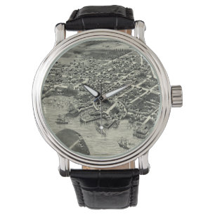 Montre Carte vintage de Edgartown MA (1886)