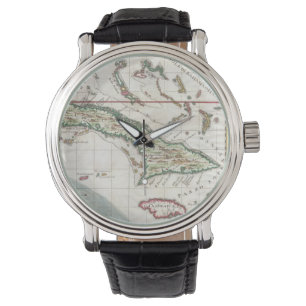 Montre Carte vintage du Cuba et de la Jamaïque (1763)