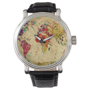 Montre Carte vintage du monde