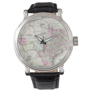Montre Carte vintage du Texas (1855)