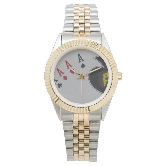Montre Cartes De Poker Aces Quads, (devant)