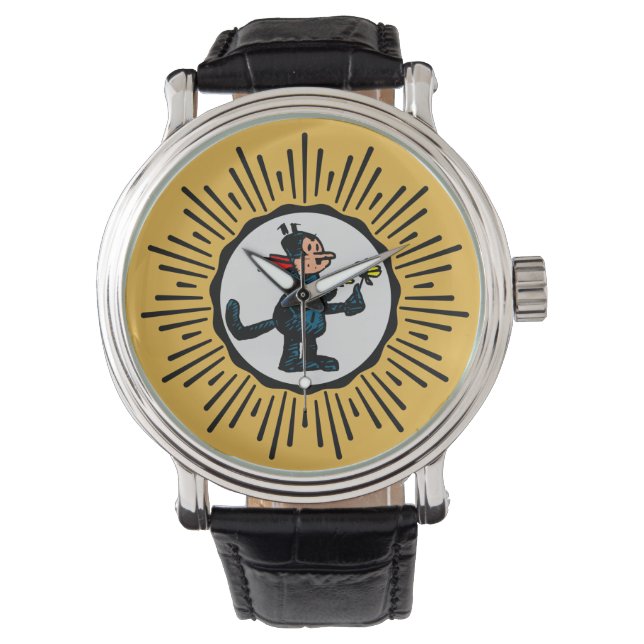 Montre Cartographie vintage Starburst Cat Wristwatch (devant)