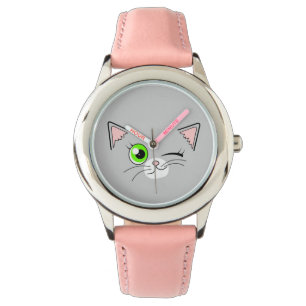 Montre Carton de chat blanc mignon