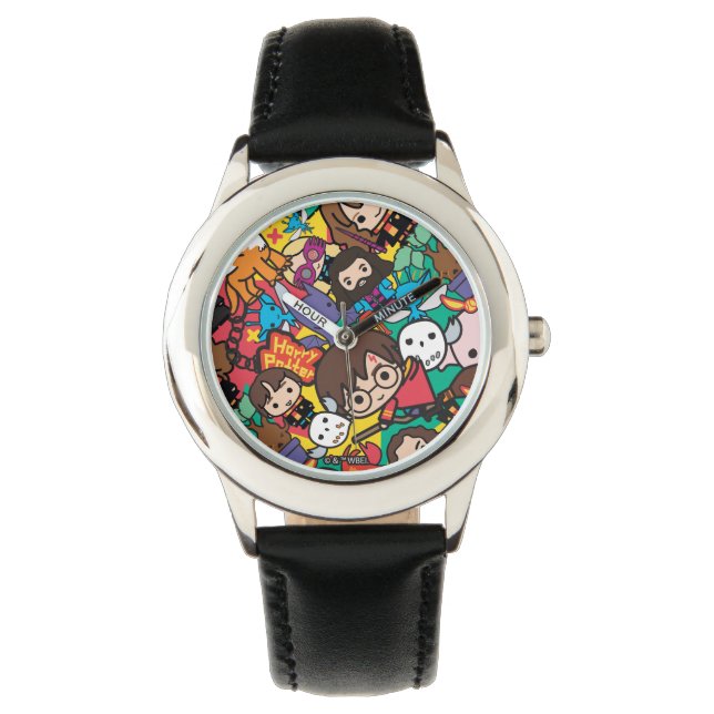 Montre Cartoon Harry Potter Caractère Toss Motif (devant)