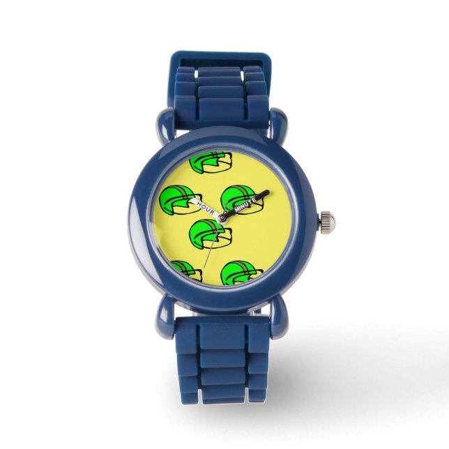Montre Casque de football vert (Recto)