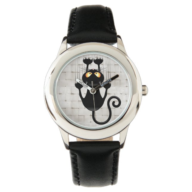 Montre Cat Falling down fun dessin personnage (devant)
