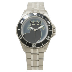 Montre Cat Watch Black Cat Wrist Watch Amoureux des chats