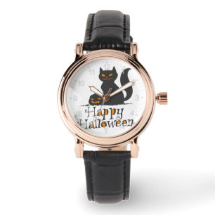 Montre Cat with Halloween - Choose back color