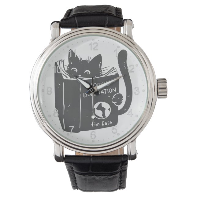 Montre Cat world domination for cats - choose back color (devant)