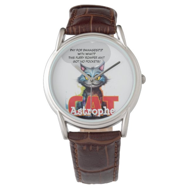 Montre CatAstrophe | « Pas de Poches » eWatch de la bande (devant)