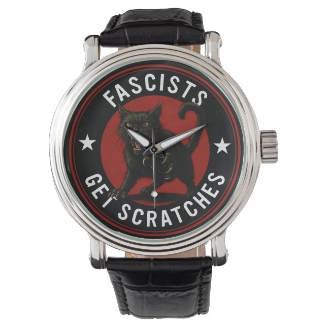 Montre Cats Against Fascists (devant)