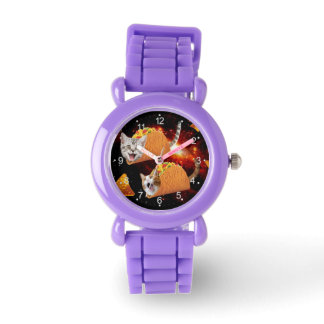 Montre Cats inside space tacos