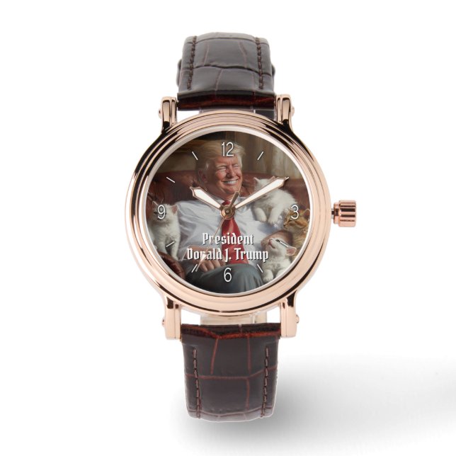 Montre Cats Kittens Président Donald J. Trump Funny 2024 (Recto)