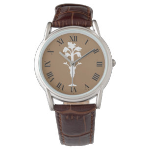 Montre Célery Charles Men Bracelet en cuir Cappuccino Mon