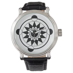 Montre Cercle de culture géométrique futuriste Mandala