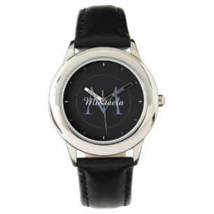 Montre Cercle minimal moderne nom initial monogramme mode