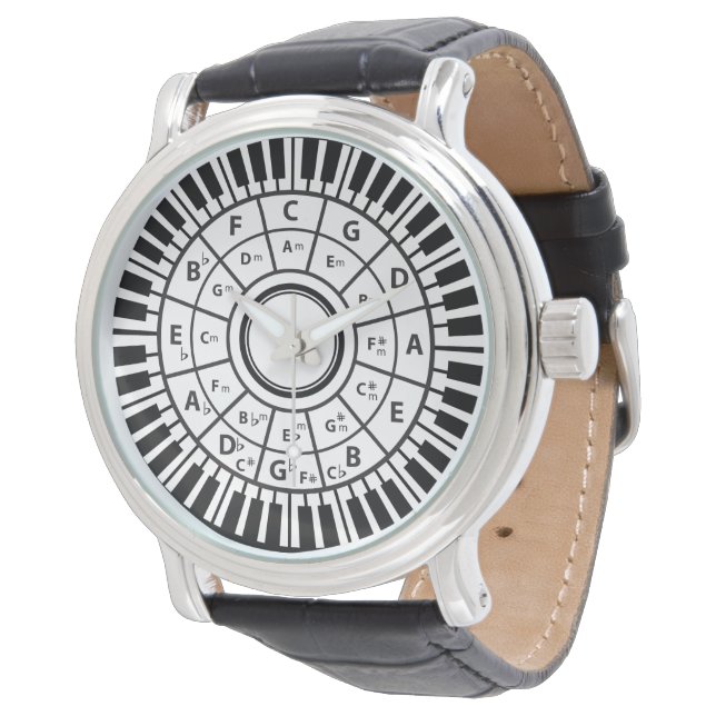 Montre Cercle Piano Keys Cercle des Cinquièmes (Incliné)